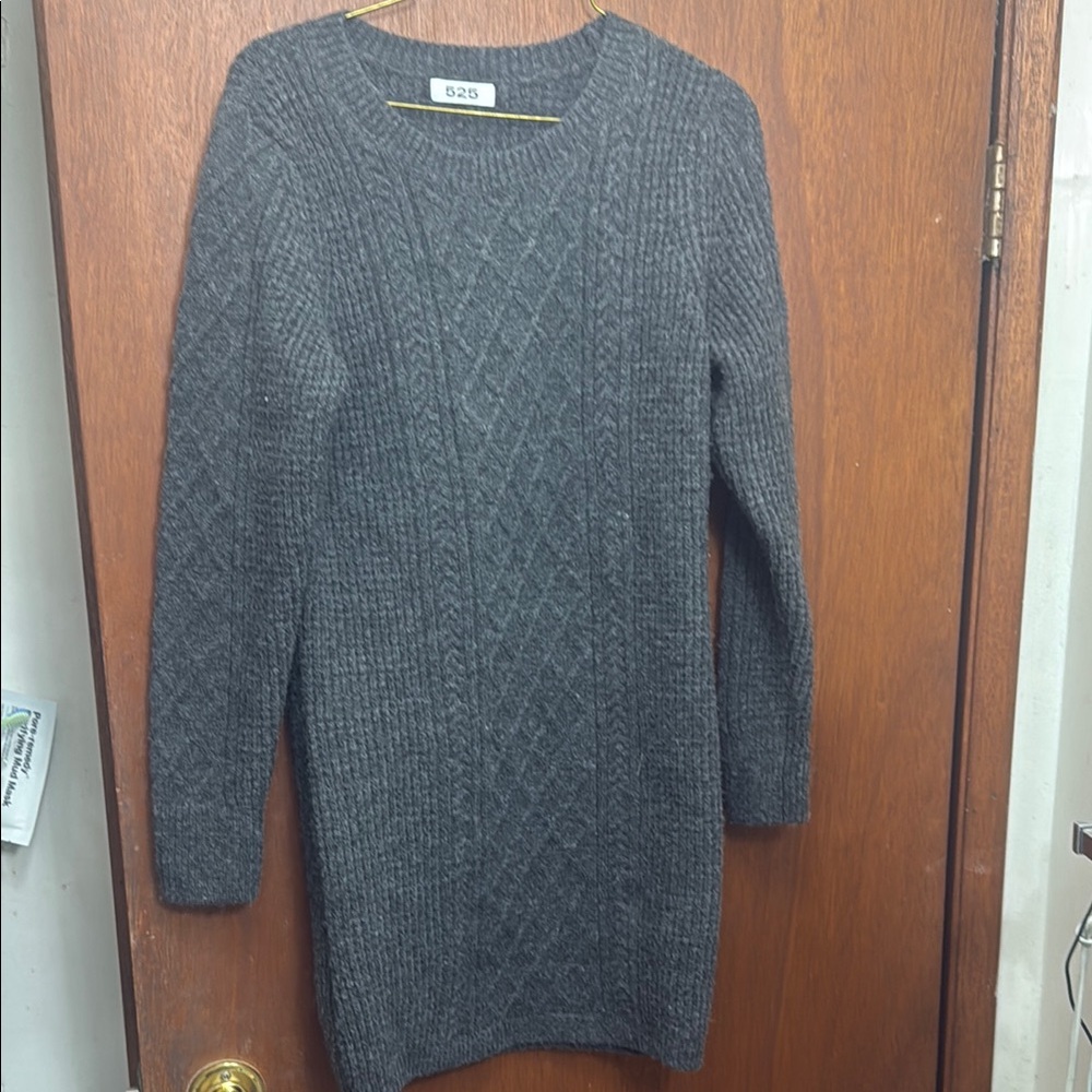 525 Gray Knit Sweater Dress